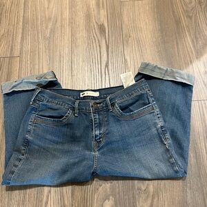Levi's Blue Denim Capris